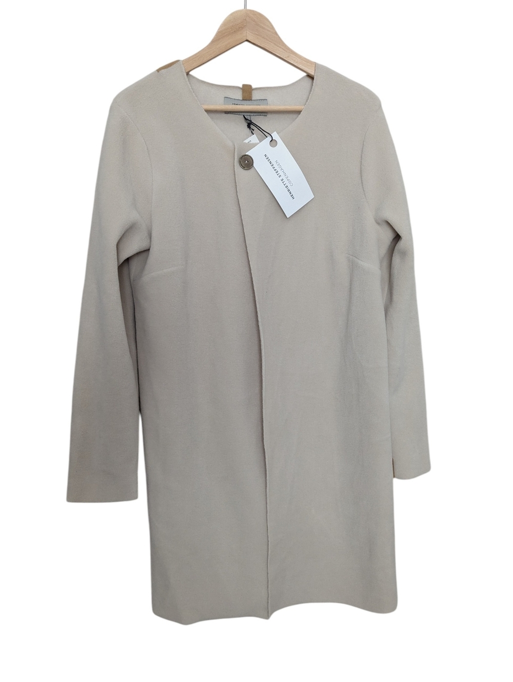 HENRIETTE STEFFENSEN Copenhagen Cream Fleece Coat Large